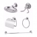 Kit Acessorios P/ Banheiro Aco Inox 5 Pecas