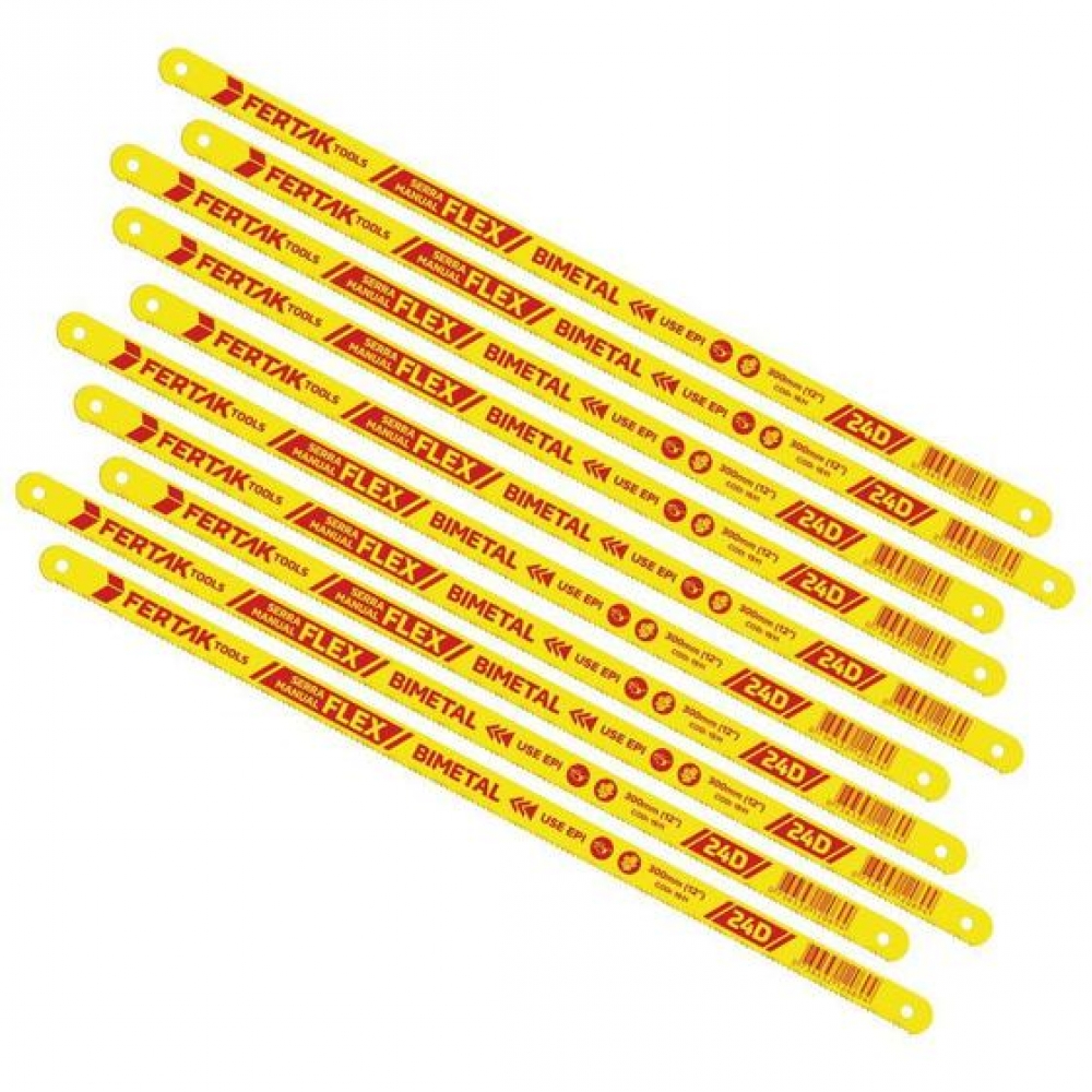 Lamina De Serra Manual Com 12 X24d, Bi-metal, C/10