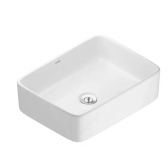 Cuba de Apoio de Ceramica Retangular 42x31,5x12cm Branco Fiori