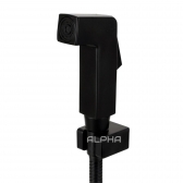 Ducha Higienica Completa Quadrado Preto Fosco Black - Alpha - PRETO
