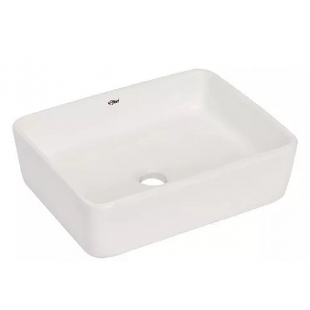 Cuba de Apoio de Ceramica Retangular 42x31,5x12cm Branco Fiori