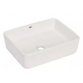 Cuba de Apoio de Ceramica Retangular 42x31,5x12cm Branco Fiori