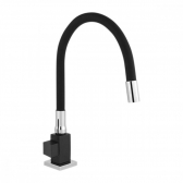 Torneira Cozinha Bancada Quadrada Gourmet Luxo Black Edition