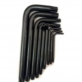 Kit Jogo 9 Chaves Torx Longa Preta Vazada Crv T10 A T50