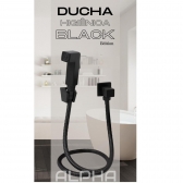 Ducha Higienica Completa Quadrado Preto Fosco Black - Alpha - PRETO